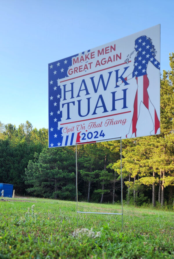 Hawk Tuah Sign