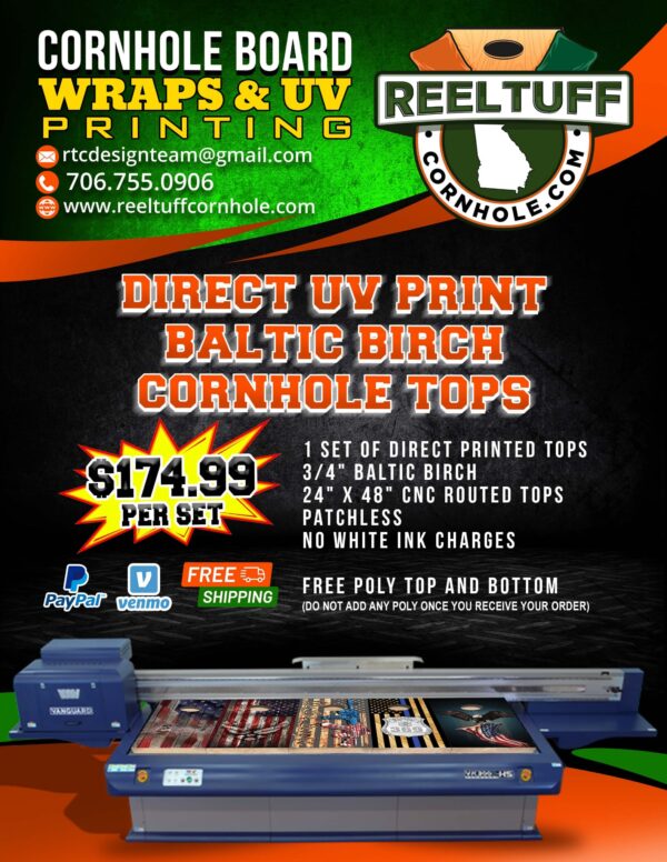 Direct UV Print Cornhole Tops